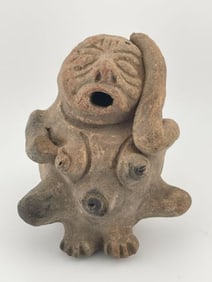 Pre-Columbian Human Effigy Pottery Figure Indian Artifact Arrowhead