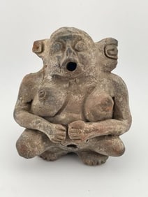 Pre-Columbian Human Effigy Pottery Figure Indian Artifact Arrowhead