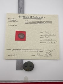 Gorget with Thomas Matthews COA from Wayne County, Ohio Indian Artifact Arrowhead
