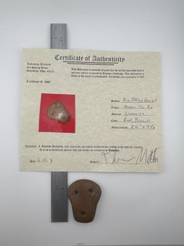 Face Effigy Gorget with Thomas Matthews COA from Mason County, Kentucky Indian Artifact Arrowhead (1 of 7)