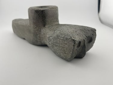 Owl Effigy Stone Pipe Indian Artifact Arrowhead