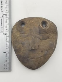 Face Effigy Gorget Indian Artifact Arrowhead