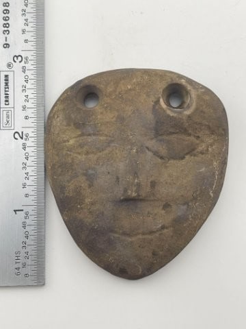 Face Effigy Gorget Indian Artifact Arrowhead (1 of 4)