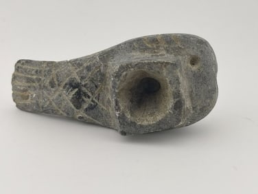 Miniature Fish Effigy Stone Pipe Indian Artifact Arrowhead