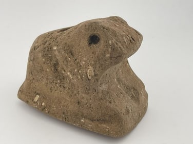 Frog Effigy Stone Pipe Indian Artifact Arrowhead