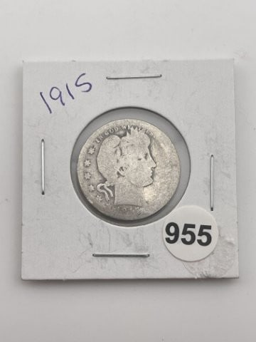 1915 Barber Quarter Coin (1 of 2)