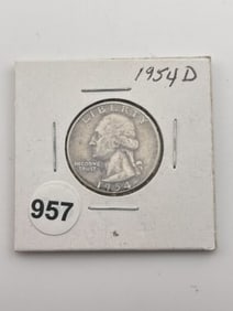 1954 D George Washington Quarter Coin