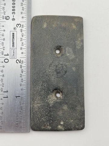 Gorget Indian Artifact Arrowhead: KEY WORDS: INDIAN ARTIFACT ARTIFACTS ARROWHEAD ARROWHEADS NATIVE AMERICAN MISSISSIPPIAN QUAPAW CADDO POTTERY COINS MORGAN DOLLAR PEACE DOLLAR SILVER COINS Arkansas. Now taking in consignments for pre-