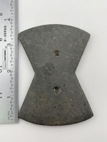 Bow-Tie Gorget Indian Artifact Arrowhead