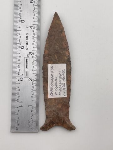 Cumberland from Cape Girardeal Missouri River Bank: KEY WORDS: INDIAN ARTIFACT ARTIFACTS ARROWHEAD ARROWHEADS NATIVE AMERICAN MISSISSIPPIAN QUAPAW CADDO POTTERY COINS MORGAN DOLLAR PEACE DOLLAR SILVER COINS Arkansas. Now taking in consignments for pre-