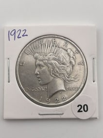1922 Peace Silver Dollar Coin
