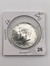 1966 Kennedy Half Dollar Silver Coin