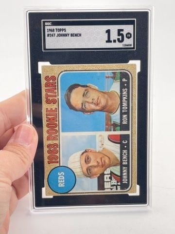 1968 Topps Johnny Bench Baseball Card (1 of 2)