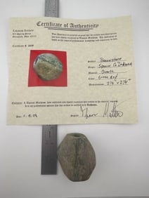 Bannerstone with Thomas Matthews COA from Spencer County, Indiana