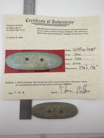 Owl Effigy Gorget with Thomas Matthews COA from Ohio