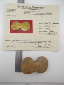 Butterfly Bannerstone with Thomas Matthews COA from Ohio