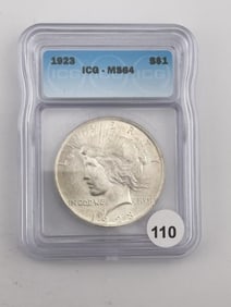 1923 MS64 Peace Silver Dollar Coin