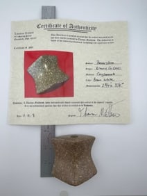 Bannerstone with Thomas Matthews COA from Greene County, Ohio