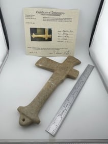 Monolithic Axe Broken and Glued with Thomas Matthews COA from Georgia