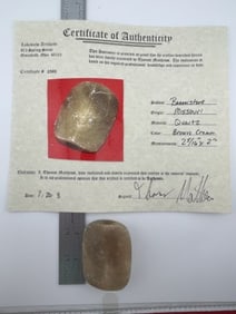 Bannerstone with Thomas Matthews COA from Missouri