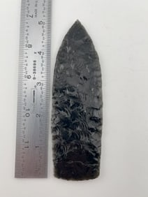 Obsidian Paleo Knife Indian Artifact Arrowhead