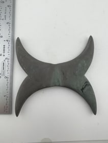 Double Crescent Bannerstone Indian Artifact Arrowhead