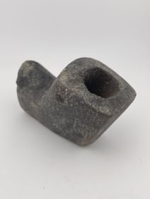 Pottery Elbow Pipe Indian Artifact Arrowhead