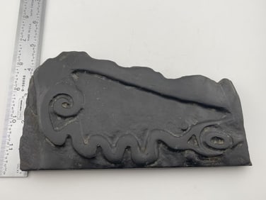 Engraved Snake Paint Pallet Indian Artifact Arrowhead