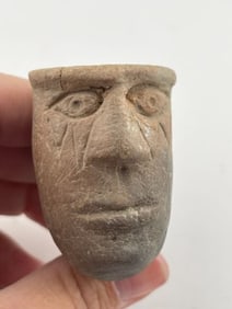 Human Effigy Pottery Pipe Indian Artifact Arrowhead