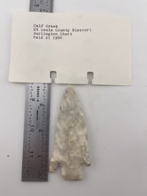 Calf Creek from St. Louis Missouri Indian Artifact Arrowhead