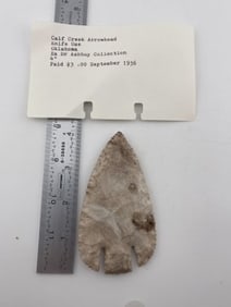 Calf Creek from Oklahoma ex - Dr. Ashby Collection Indian Artifact Arrowhead
