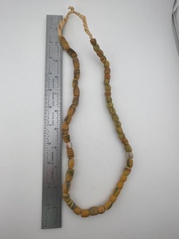 Trade Bead Necklace: KEY WORDS: INDIAN ARTIFACT ARTIFACTS ARROWHEAD ARROWHEADS NATIVE AMERICAN MISSISSIPPIAN QUAPAW CADDO POTTERY COINS MORGAN DOLLAR PEACE DOLLAR SILVER COINS Arkansas. Now taking in consignments for pre-