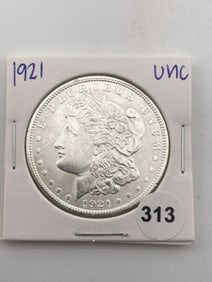 1921 UNC Morgan Silver Dollar Coin