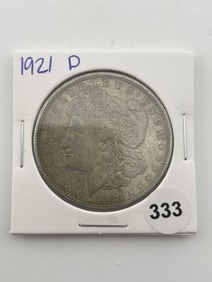 1921 D Morgan Silver Dollar Coin