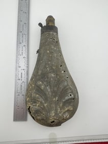 Powder Flask with damage Indian Artifact Arrowhead
