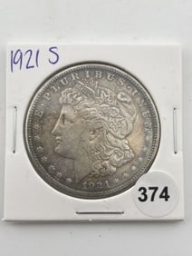 1921 S Morgan Silver Dollar Coin