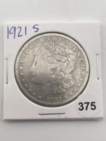 1921 S Morgan Silver Dollar Coin