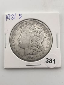 1921 S Morgan Silver Dollar Coin