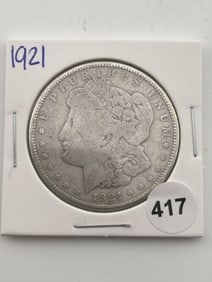 1921 Morgan Silver Dollar Coin
