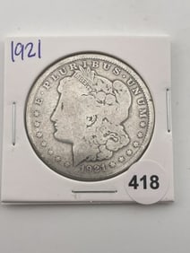1921 Morgan Silver Dollar Coin