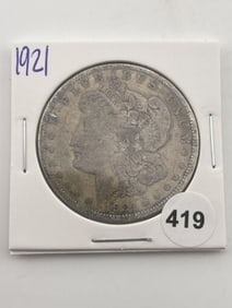 1921 Morgan Silver Dollar Coin