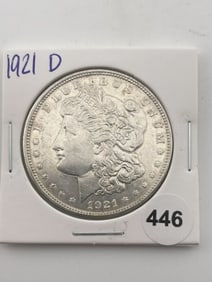 1921 D Morgan Silver Dollar Coin