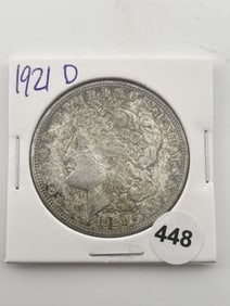 1921 D Morgan Silver Dollar Coin