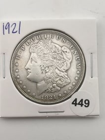 1921 Morgan Silver Dollar Coin