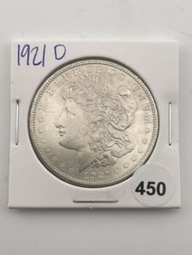 1921 D Morgan Silver Dollar Coin