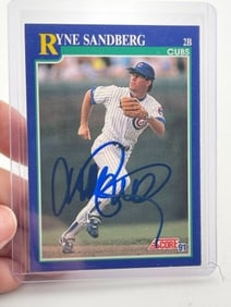 Ryne Sandberg Hand Signed Authentic Autograph