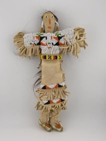 Beaded Doll from Montana Indian Artifact Arrowhead