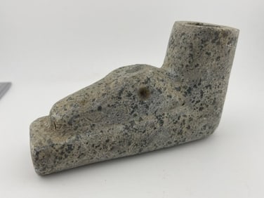 Stone Alligator Effigy Pipe Indian Artifact Arrowhead