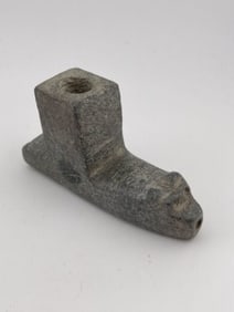 Stone Bear Effigy Pipe Indian Artifact Arrowhead