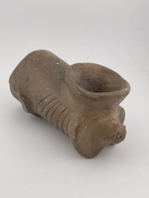 Pottery Pipe Indian Artifact Arrowhead